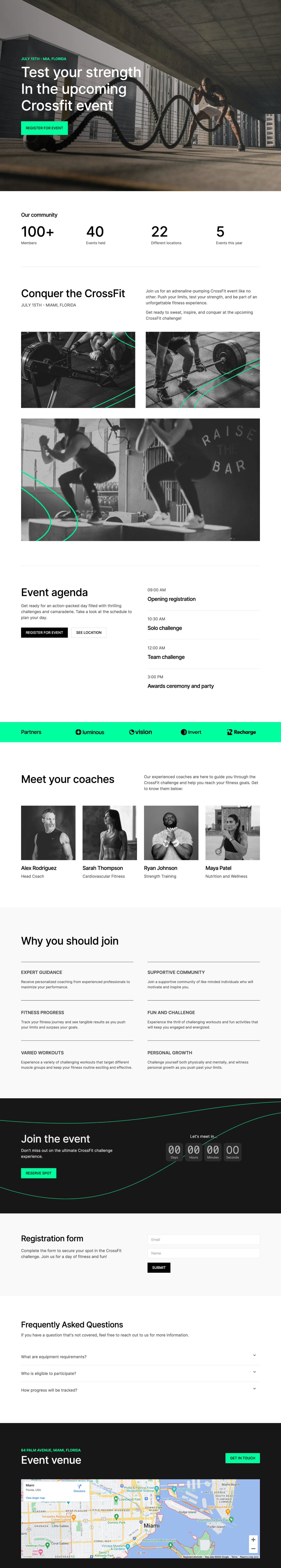 Fitness challenge signup template - Made by MailerLite