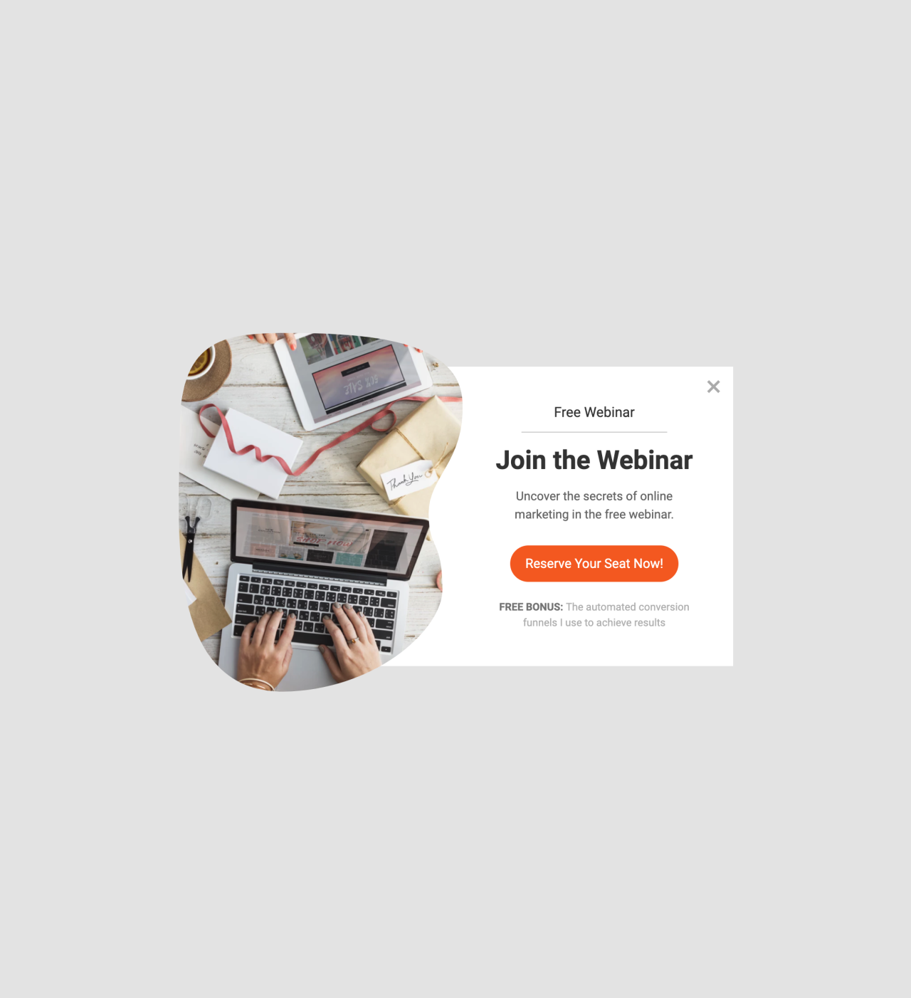 Webinar template - Made by MailerLite