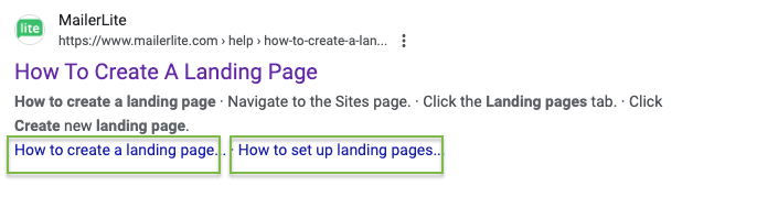 Landing page seo optimization - anchor links